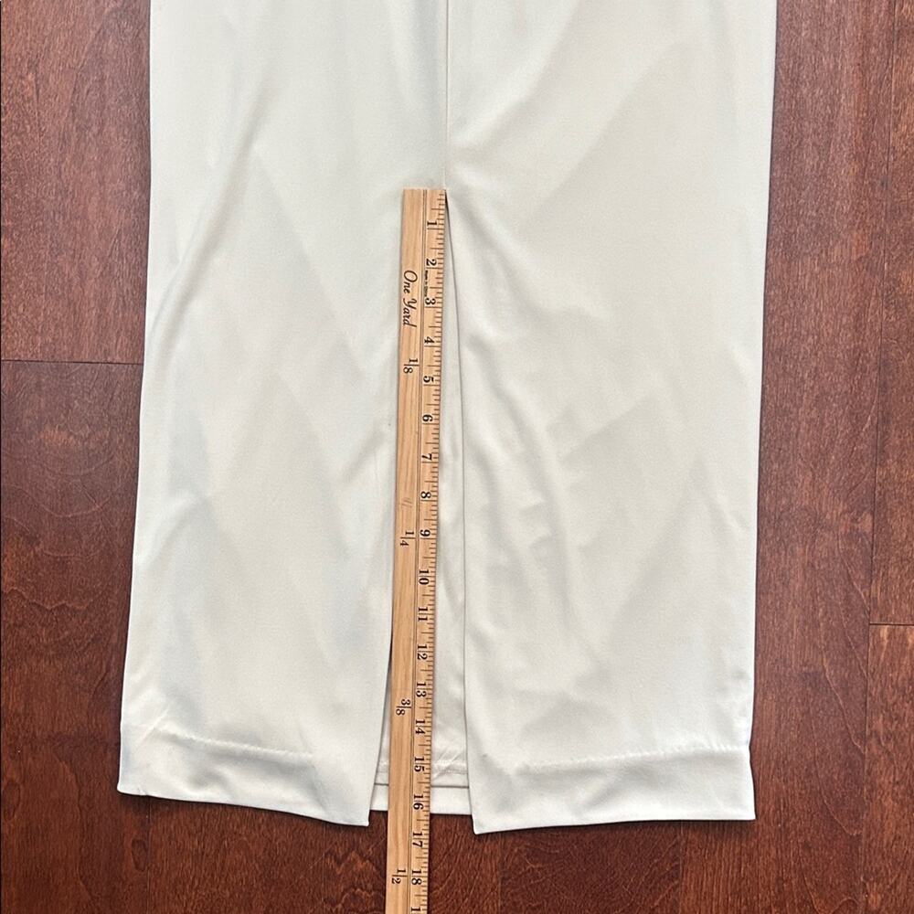 Zara Cream Midi Cutout Dress, Silver Metal Conch Shell Detailing, Size Small - Picture 11 of 15